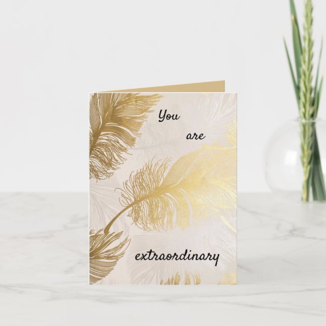 Carte Plume d'Or Tellement Fière de Toi (Devant)