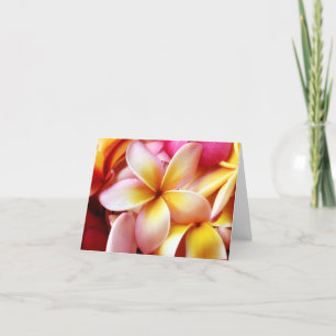 Carte Plumeria Frangipani Hawaii Flower Customized Blank