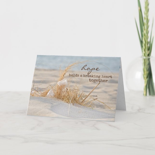 Carte Plumes dans l'herbe de plage de penser de vous (Devant)
