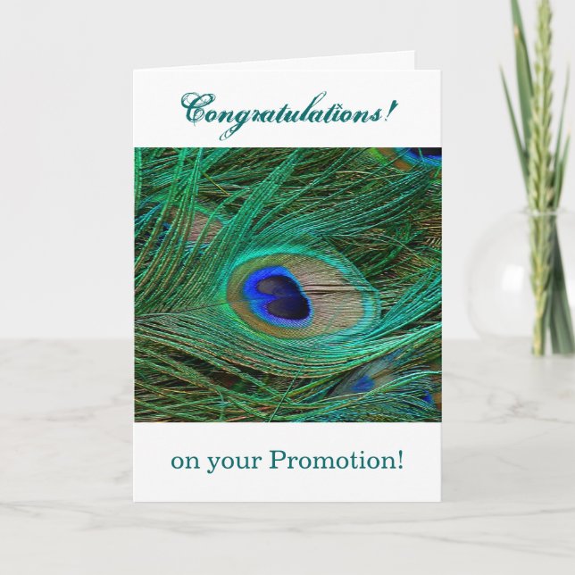Carte Plumes de paon bleu indien (Devant)
