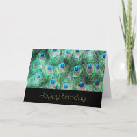 Plumes de paon Exotique Anniversaire Aquarelle Sau