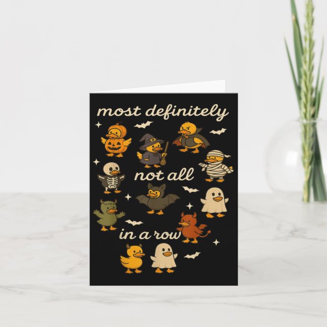 Carte Plus Certainement Pas Tout Dans Une Ligne Hallowee (Devant)