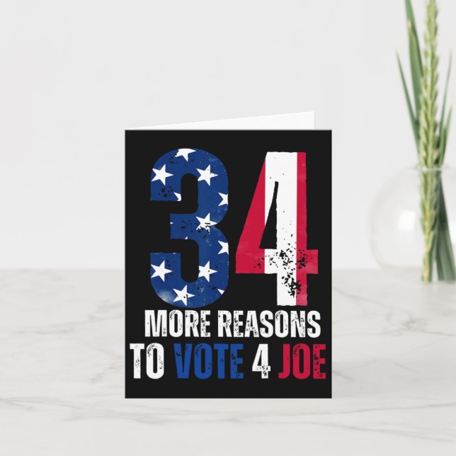 Carte Plus De Raisons De Voter Pour Joe Funny Pas De Fel (Devant)