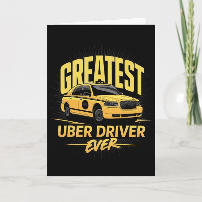 Carte Plus Grand Conducteur Uber de Tous les Temps Fête  (Devant)