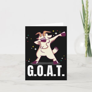Carte Plus grand de tous les temps G.o.a.t. Funny Chèvre