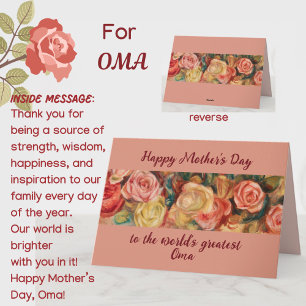 Carte 'Plus Grande Oma' Fête des Mères Grand-mère Néerla
