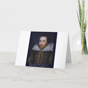Carte Plus je donne" Shakespeare Citation d'amour Cadeau