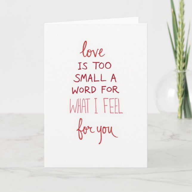 Carte Plus que de l'amour pour toi (Devant)