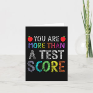 Carte Plus qu'un score de test Costume Jour de test Cade