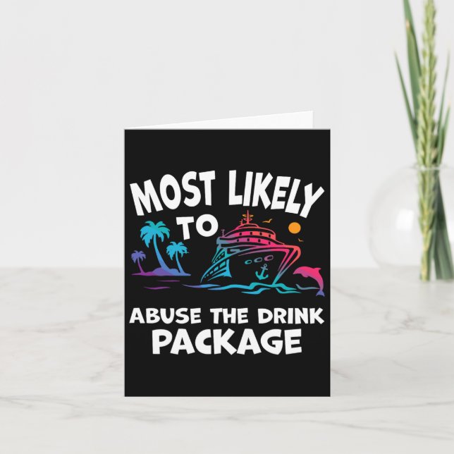 Carte Plus susceptible d'abuser du forfait boissons Funn (Devant)