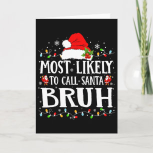 Carte Plus susceptible d'appeler le Père Noël Bruh