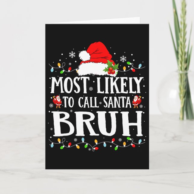 Carte Plus susceptible d'appeler le Père Noël Bruh  (Devant)