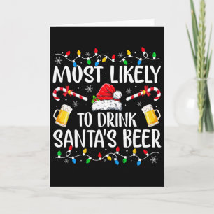 Carte Plus susceptible de boire la bière du Père Noël Dr