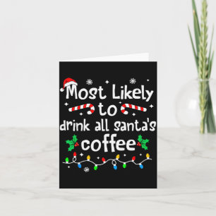 Carte Plus susceptible de boire tout le café de Noël du