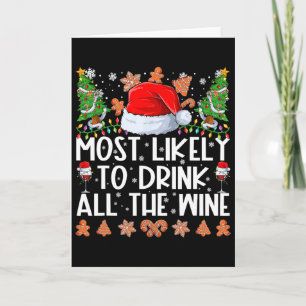 Carte Plus susceptible de boire tout le vin Noël en fami