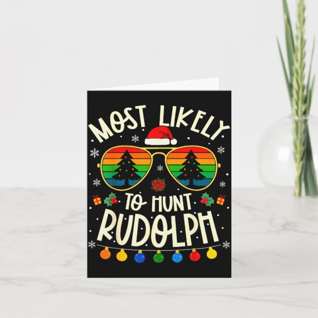 Carte Plus susceptible de chasser Rudolph Funny Matching (Devant)