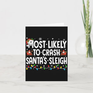 Carte Plus Susceptible de Crash Santas Sleigh Famille Co