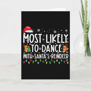 Carte Plus susceptible de danser avec la famille de renn