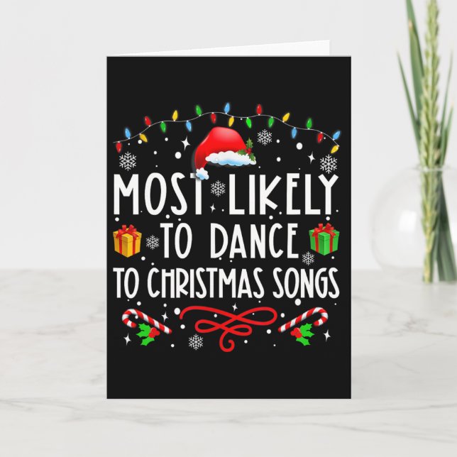 Carte Plus susceptible de danser sur des chansons de Noë (Devant)