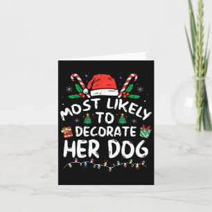 Carte Plus susceptible de décorer son chien amusant Noël