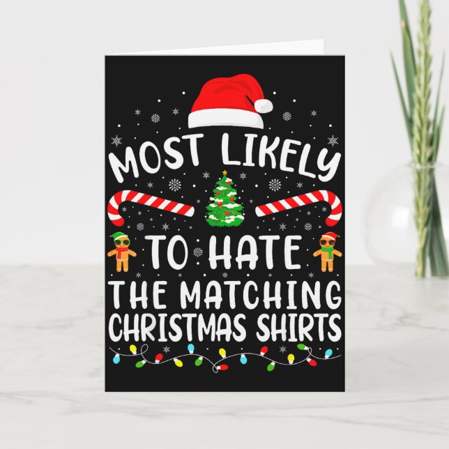 Carte Plus susceptible de détester le match de Noël en f (Devant)