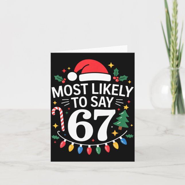Carte Plus susceptible de dire 67 Six Sept Noël drôle Re (Devant)