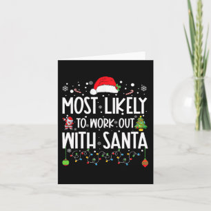 Carte Plus susceptible de faire de l'exercice avec Santa