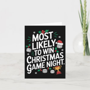 Carte Plus Susceptible de Gagner la Nuit de Jeux de Noël