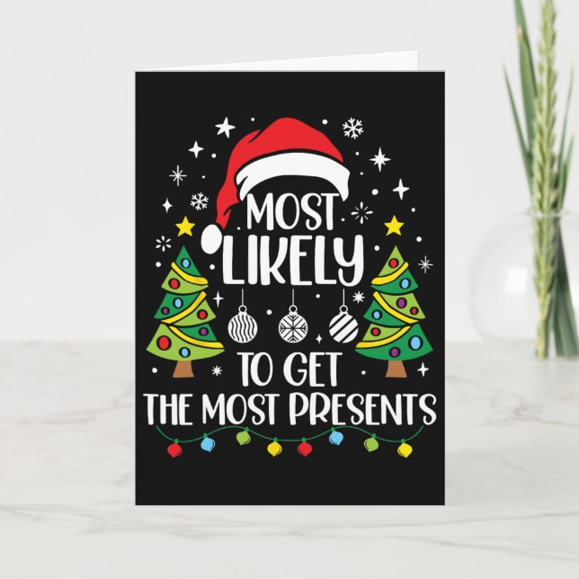 Carte Plus Susceptible De Recevoir Le Plus De Cadeaux Fa (Devant)
