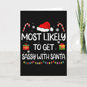 Carte Plus susceptible de s'amuser avec le Père Noël, fa