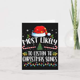 Carte Plus susceptible d'écouter des chansons de Noël en