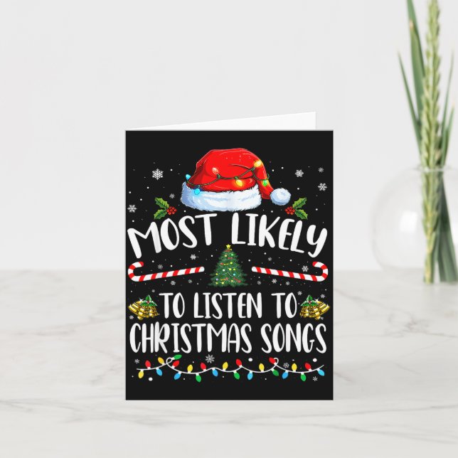 Carte Plus susceptible d'écouter des chansons de Noël en (Devant)