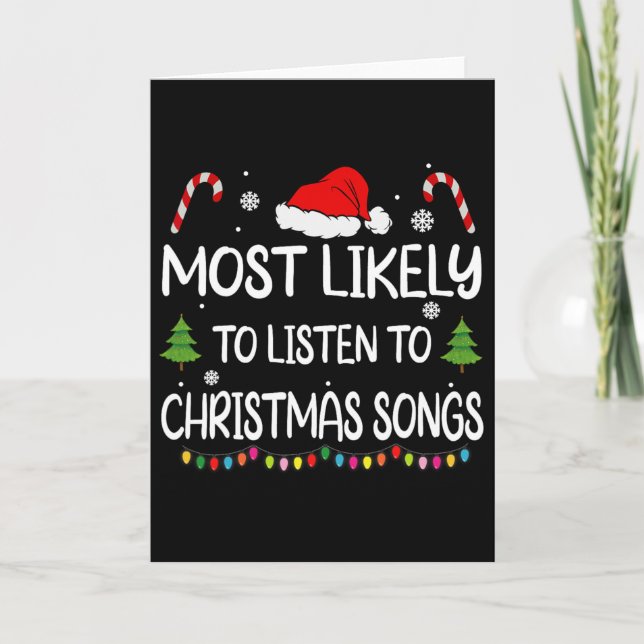Carte Plus susceptible d'écouter des chansons de Noël Fa (Devant)
