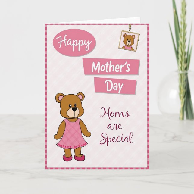 Carte Plush Bear Mothers Day Scene Card (Devant)