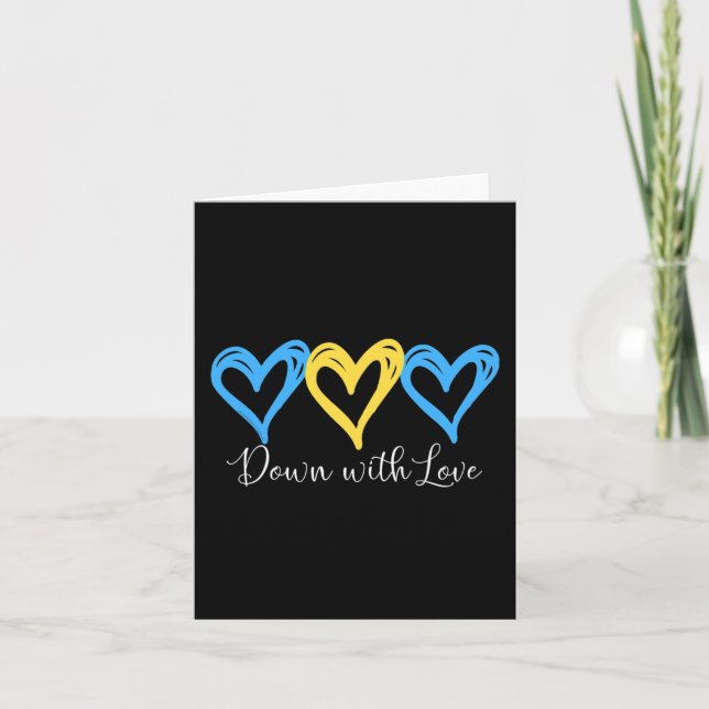 Carte Plutôt À Bas Avec L'Amour Monde Le Syndrome À Bas  (Devant)