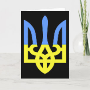 Carte Poche Drapeau Ukrainien Bleu Et Jaune Herbe D'Ukra
