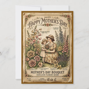 Carte "Pochette de graines patrimoniales — Fête des mère