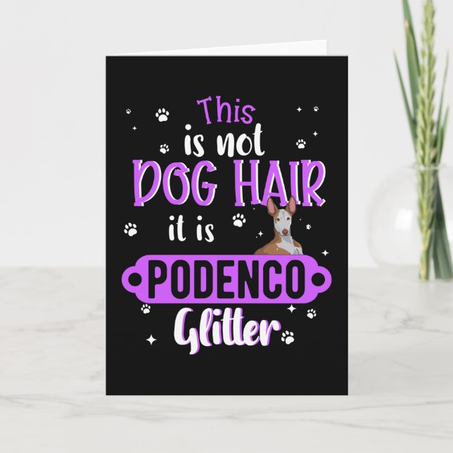 Carte Podenco Greyhound Dog Drôle Idée cadeau (Devant)
