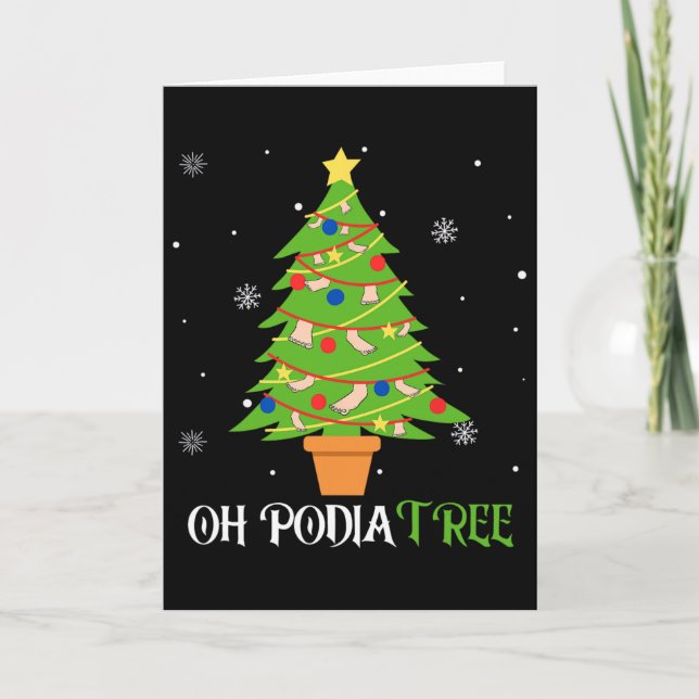Carte Podiatry Christmas Tree Podiatrist Foot Medical Is (Devant)