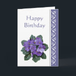 Carte Poem African Violet Purple Flower<br><div class="desc">If I had a flower for every time I thought of you I could walk through my garden forever Alfred Tennyson Birthday Greeting for the person loves flowers and especially African Violets</div>