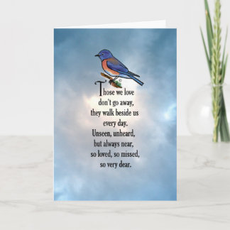 Carte Poème "ainsi aimé" d'oiseau bleu