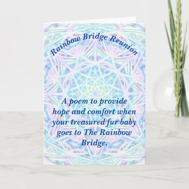 Carte Poème : Confort Pour Perdre Un Animal ; PBP, Plié (Devant)