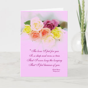 Carte Poème d'amour par le poète portugais