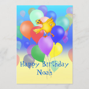 Carte Poème d'anniversaire de 9 ballons par Happy Juul