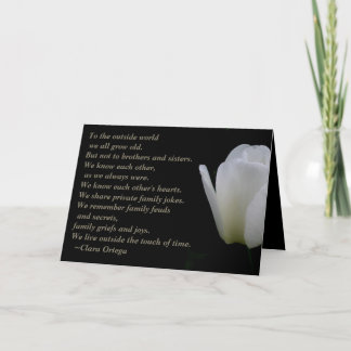 Carte Poème d'anniversaire frère/soeur