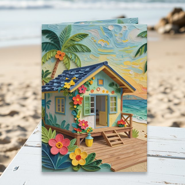 Carte Poème d'anniversaire plage (Créateur téléchargé)