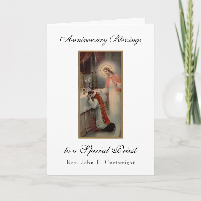 Carte Poème d'autel d'ordination pour l'anniversaire d'u (Devant)