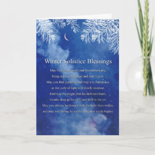 Carte Poème de bénédictions du solstice d'hiver
