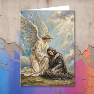 Carte Poème de deuil en sympathie   Ange vous veille