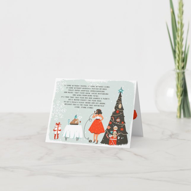 Carte Poème de Noël de quarantaine Illustré (Devant)